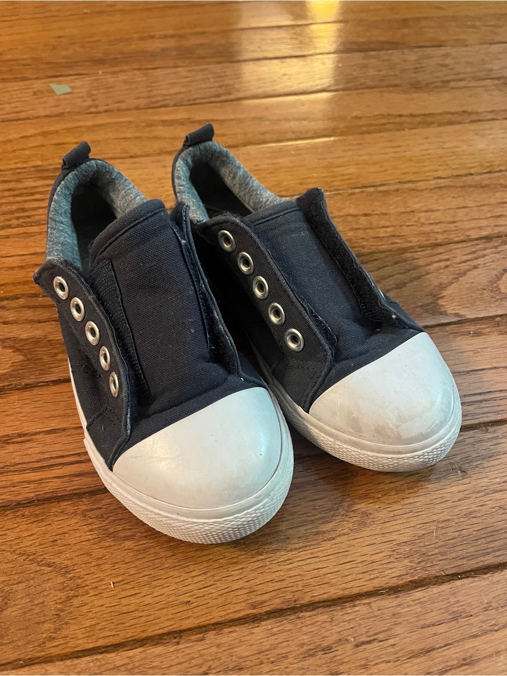 Cat & Jack Slip-On Canvas Sneakers in Navy and White